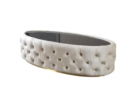 Daphne Ivory Velvet Coffee Table - Ornate Home