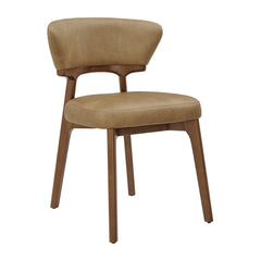 Daphne Toast Vegan Leather Dining Chairs (Set of 2) - Ornate Home
