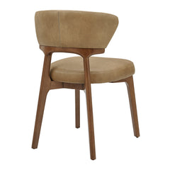 Daphne Toast Vegan Leather Dining Chairs (Set of 2) - Ornate Home