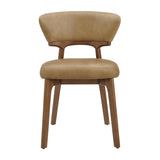 Daphne Toast Vegan Leather Dining Chairs (Set of 2) - Ornate Home