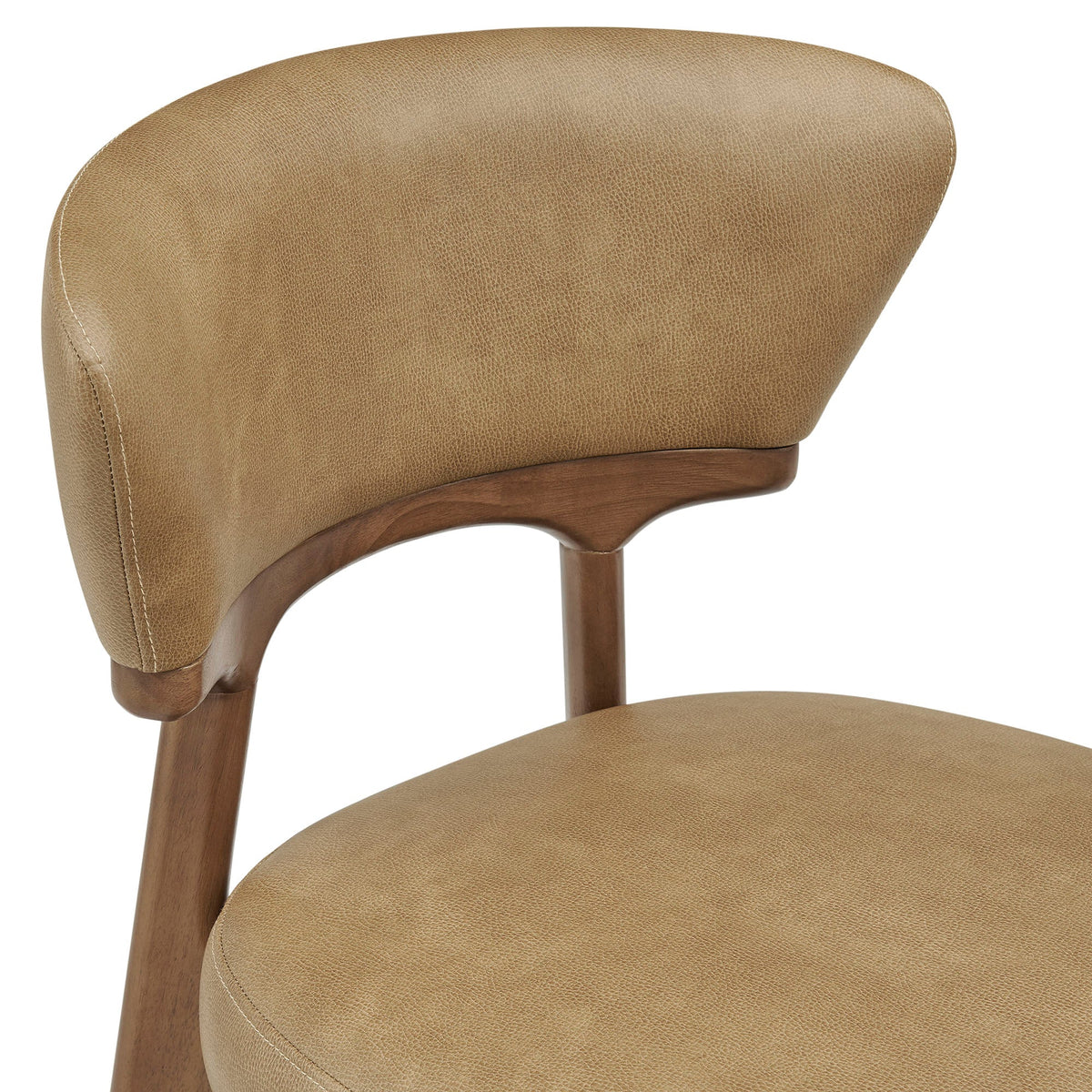 Daphne Toast Vegan Leather Dining Chairs (Set of 2) - Ornate Home