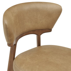 Daphne Toast Vegan Leather Dining Chairs (Set of 2) - Ornate Home