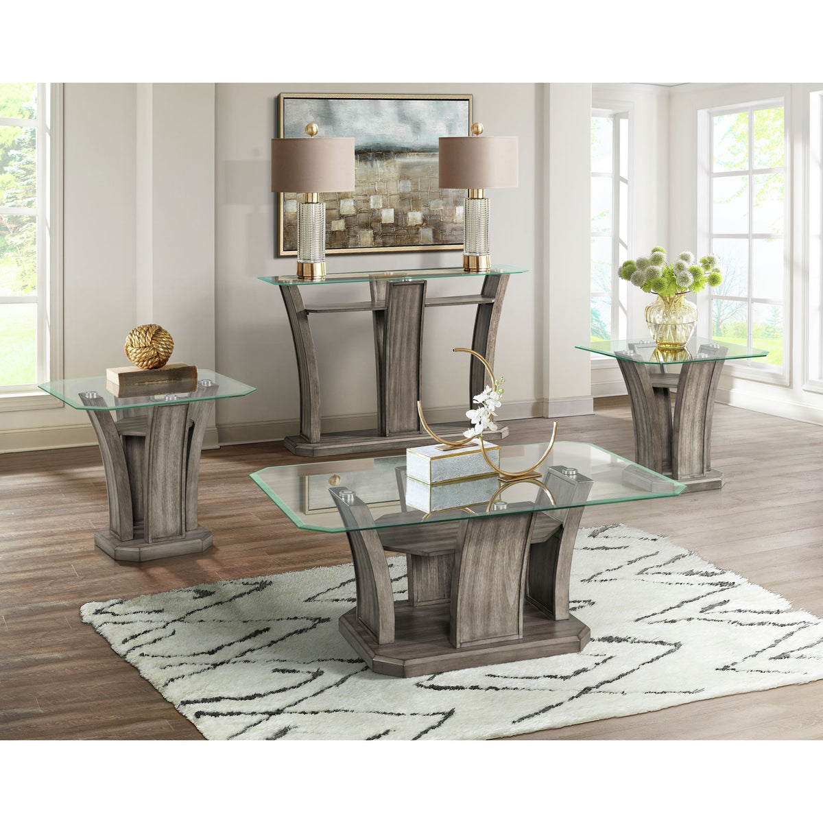 Dapper Grey Rectangular Coffee Table - Ornate Home
