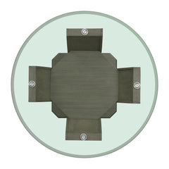 Dapper Grey Round Dining Table - Ornate Home
