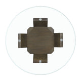 Dapper Walnut 5-Piece Round Standard Height Dining Set - Ornate Home