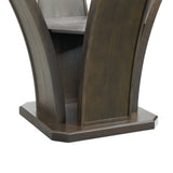 Dapper Walnut 5-Piece Round Standard Height Dining Set - Ornate Home
