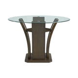 Dapper Walnut Round Counter Height Dining Table - Ornate Home