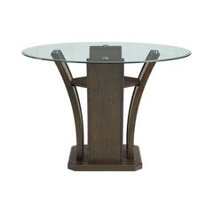 Dapper Walnut Round Counter Height Dining Table - Ornate Home