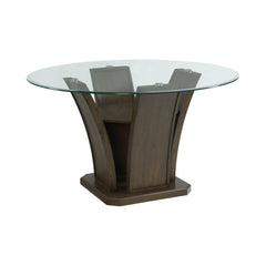 Dapper Walnut Round Dining Table - Ornate Home