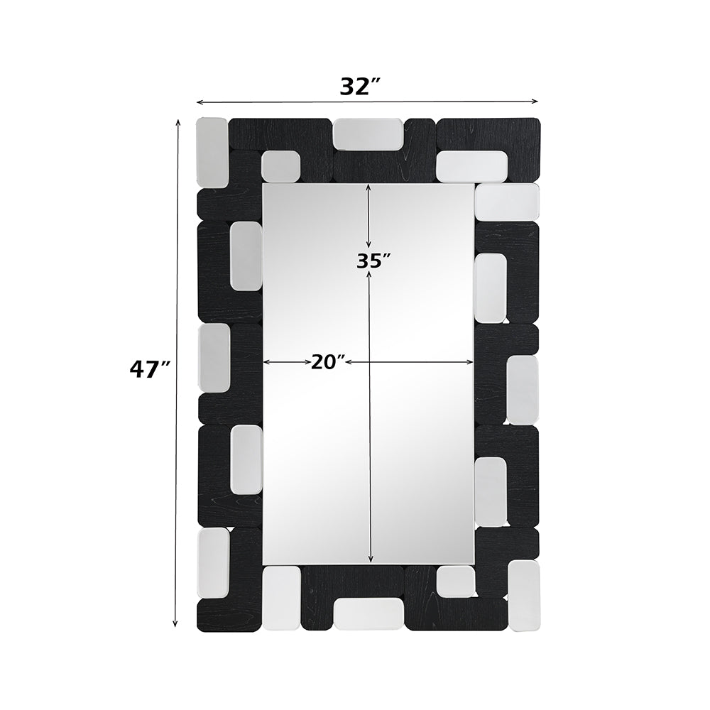 Dara Black Accent Mirror - Ornate Home