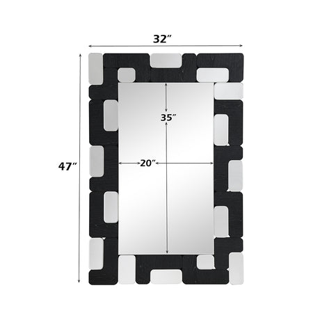 Dara Black Accent Mirror - Ornate Home