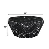 Dara Black Coffee Table - Ornate Home