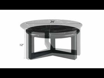 Dara Black Coffee Table - Ornate Home