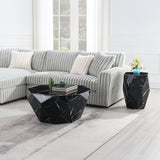 Dara Black End Table - Ornate Home