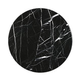 Dara Natural Marble Top/Black Coffee Table 23.6" W - Ornate Home