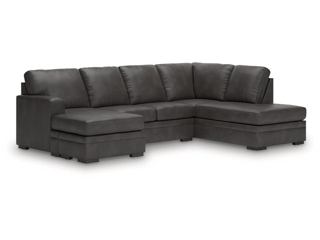 Dara Park Shadow 2-Piece Sectional with Chaise - Ornate Home