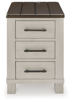 Darborn Gray/Brown Chairside End Table - Ornate Home