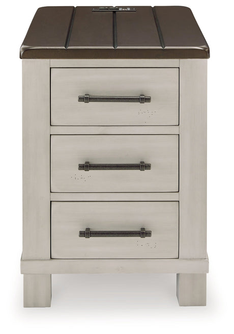 Darborn Gray/Brown Chairside End Table - Ornate Home