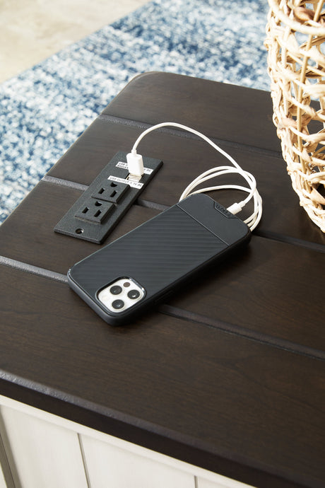 Darborn Gray/Brown Chairside End Table - Ornate Home