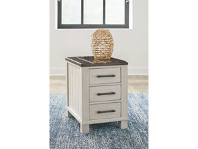 Darborn Gray/Brown Chairside End Table - Ornate Home