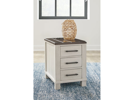 Darborn Gray/Brown Chairside End Table - Ornate Home