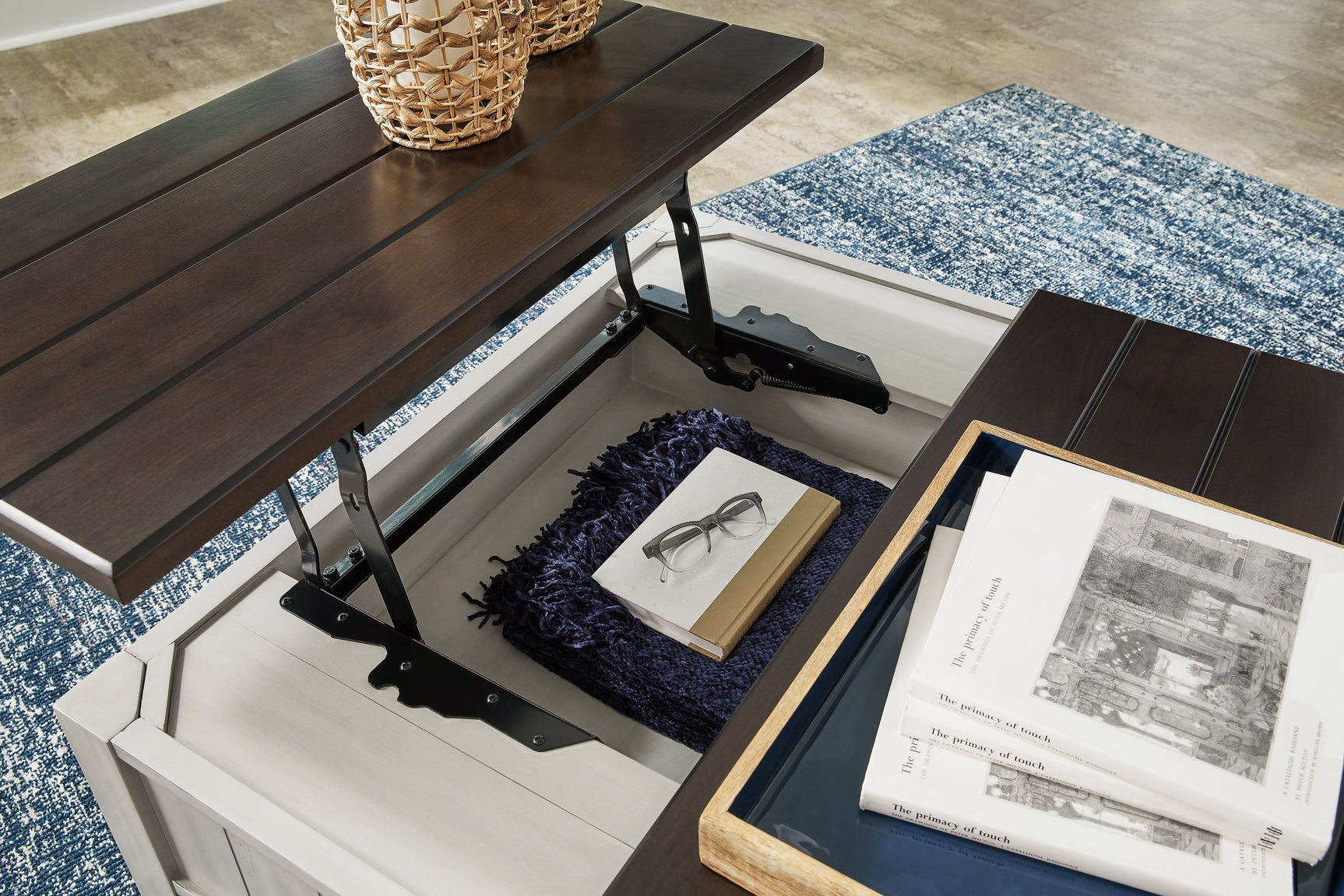 Darborn Gray/Brown Lift-Top Coffee Table (Online Special Price) - Ornate Home