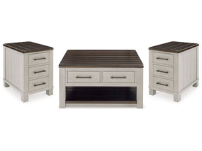 Darborn Gray/Brown Lift-top Coffee Table and 2 Chairside End Tables (Online Special Price) - Ornate Home