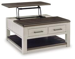 Darborn Gray/Brown Lift-top Coffee Table and 2 Chairside End Tables - Ornate Home