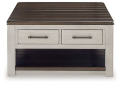 Darborn Gray/Brown Lift-top Coffee Table and 2 Chairside End Tables - Ornate Home