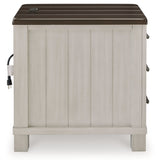 Darborn Gray/Brown Lift-top Coffee Table and 2 Chairside End Tables - Ornate Home