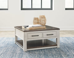 Darborn Gray/Brown Lift-top Coffee Table and 2 Chairside End Tables - Ornate Home
