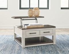 Darborn Gray/Brown Lift-top Coffee Table and 2 Chairside End Tables - Ornate Home