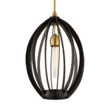 Darby Bronze 1 Light Architectural Oval Pendant - Ornate Home