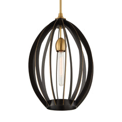 Darby Bronze 1 Light Architectural Oval Pendant - Ornate Home