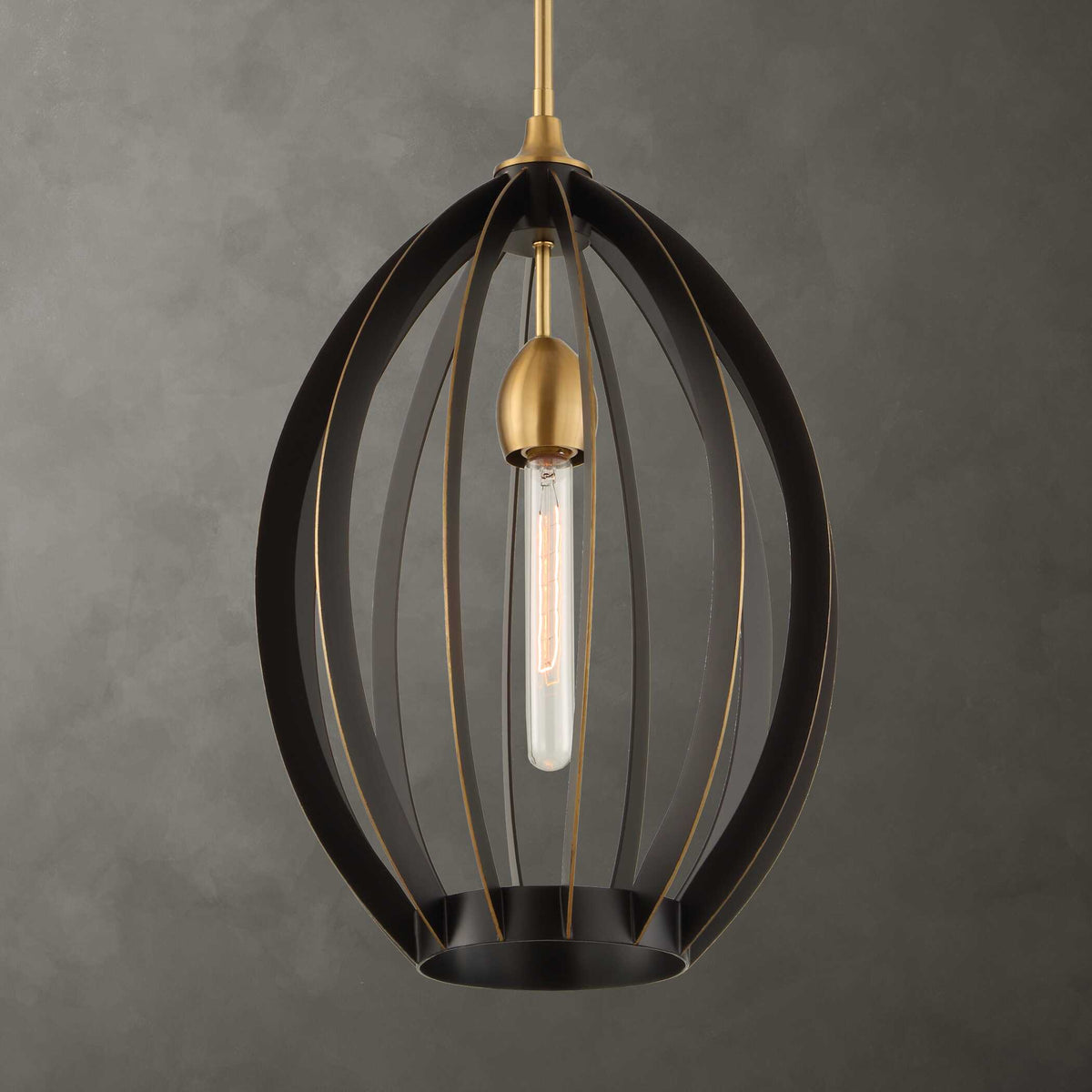 Darby Bronze 1 Light Architectural Oval Pendant - Ornate Home