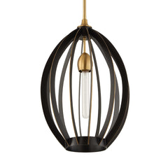 Darby Bronze 1 Light Architectural Oval Pendant - Ornate Home