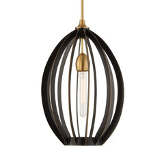 Darby Bronze 1 Light Architectural Oval Pendant - Ornate Home