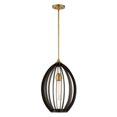 Darby Bronze 1 Light Architectural Oval Pendant - Ornate Home