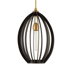 Darby Bronze 1 Light Architectural Oval Pendant - Ornate Home