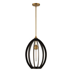 Darby Bronze 1 Light Architectural Oval Pendant - Ornate Home