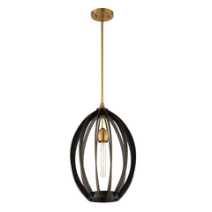 Darby Bronze 1 Light Architectural Oval Pendant - Ornate Home