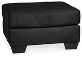 Darcy Black Chair and Ottoman - Ornate Home