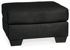 Darcy Black Chair and Ottoman - Ornate Home