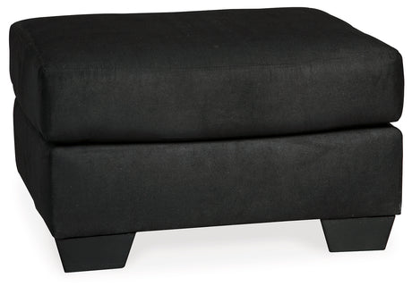 Darcy Black Chair and Ottoman - Ornate Home