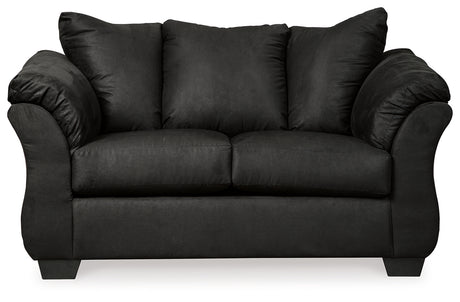 Darcy Black Loveseat & 2 Recliners - Ornate Home