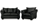 Darcy  Black Loveseat & Chair (Online Special Price) - Ornate Home