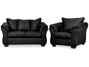 Darcy  Black Loveseat & Chair (Online Special Price) - Ornate Home
