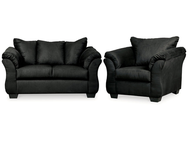 Darcy  Black Loveseat & Chair (Online Special Price) - Ornate Home