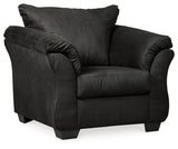Darcy  Black Loveseat & Chair - Ornate Home
