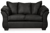 Darcy  Black Loveseat & Chair - Ornate Home